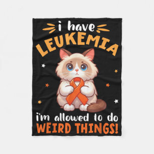 Birman Cat I Have Leukemia Im Allowed To Do Weird Fleece Blanket