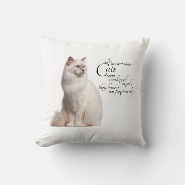 Birman Cat Pillow (Front)