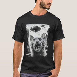 Birman Cat UFO Alien Extraterrestrial Selfie T-Shirt