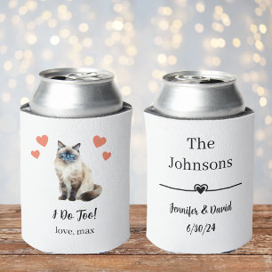 Birman Cat Wedding Can Cooler Favor