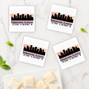 Birmingham AL City Skyline Coaster Set