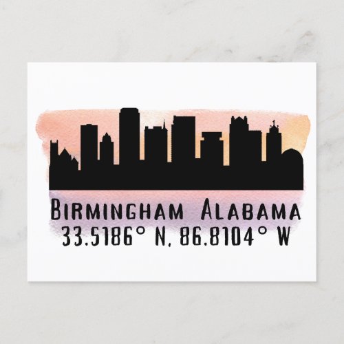 Birmingham AL City Skyline  Postcard