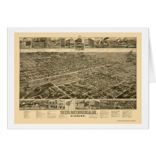 Birmingham AL Panoramic Map _ 1885
