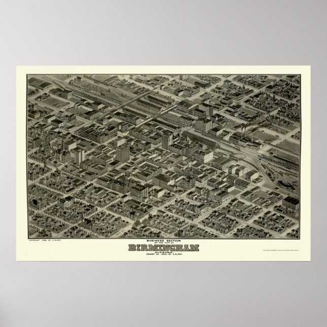 Birmingham, AL Panoramic Map - 1903 Poster (Front)