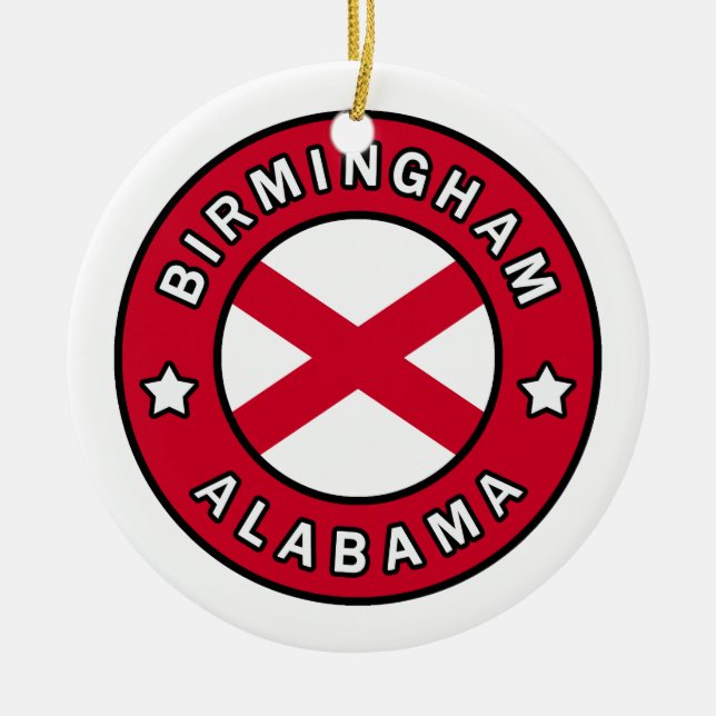 Birmingham Alabama Ceramic Ornament (Front)