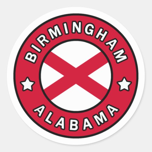 Birmingham Alabama Classic Round Sticker