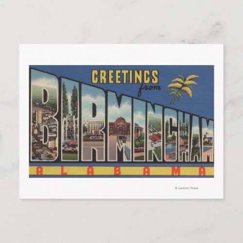 Birmingham Alabama _ Large Letter Scenes Postcard