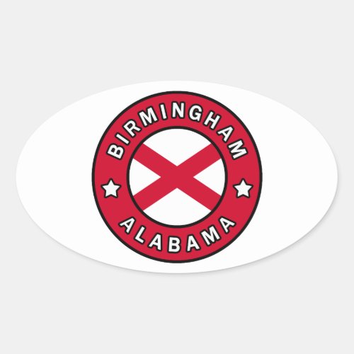 Birmingham Alabama Oval Sticker