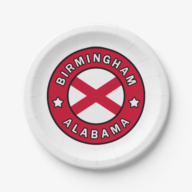 Birmingham Alabama Paper Plates (Front)