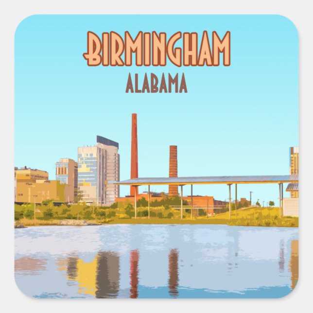 Birmingham Alabama Railroad Park Downtown Square Sticker (Front)