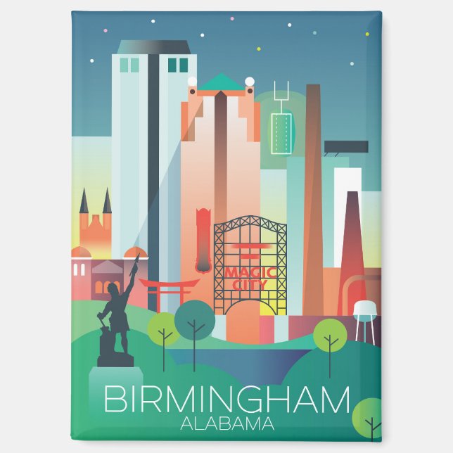 Birmingham Alabama Refrigerator Magnet (Front)