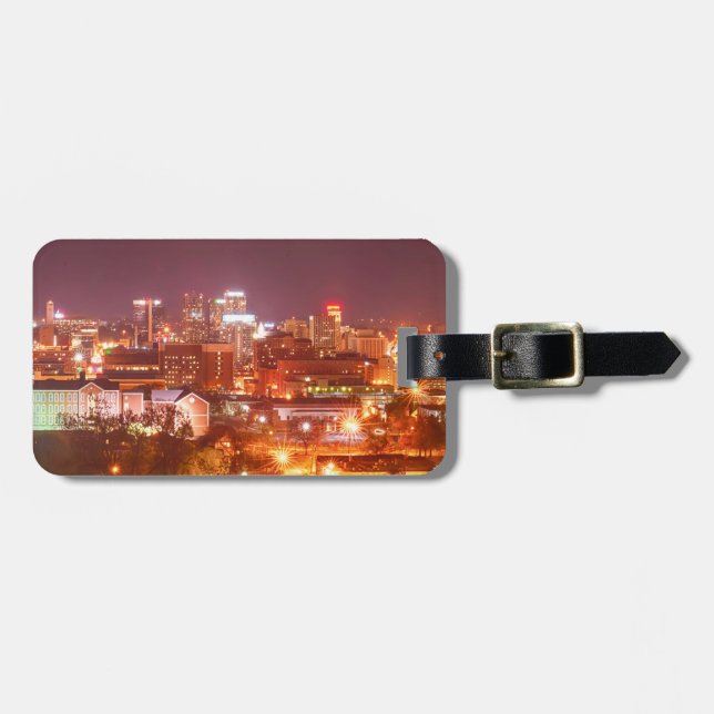 birmingham alabama skyline luggage tag (Front Horizontal)