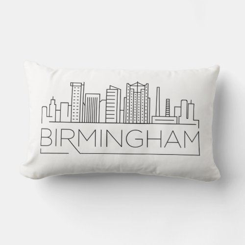 Birmingham Alabama Skyline Lumbar Pillow