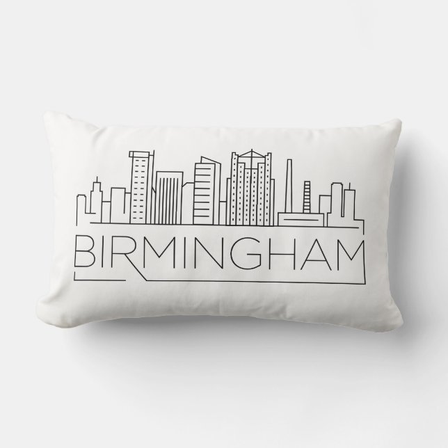 Birmingham, Alabama Skyline Lumbar Pillow (Front)