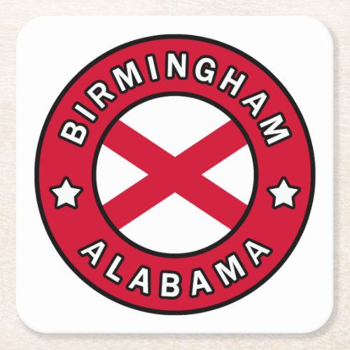 Birmingham Alabama Square Paper Coaster