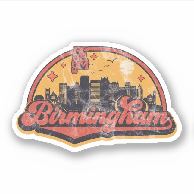 Birmingham, Alabama Sticker (Front)