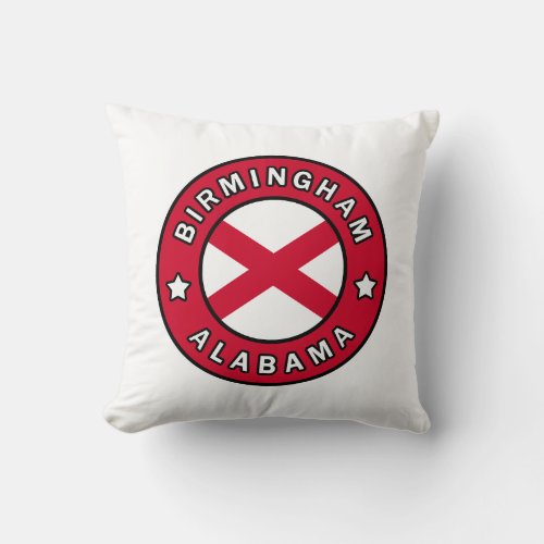 Birmingham Alabama Throw Pillow