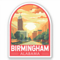 Birmingham Alabama Travel Art Emblem