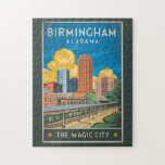 Birmingham Alabama Travel Art Vintage Jigsaw Puzzle<br><div class="desc">Birmingham retro vector travel design. Birmingham is a leading industrial center in the South. It's also home to a vibrant cultural scene,  with world-class museums and art galleries,  urban festivals,  and the industrial district of Digbeth.</div>