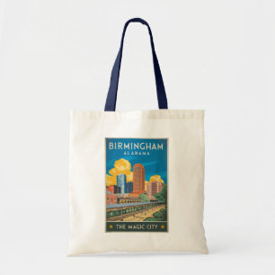 Birmingham Alabama Travel Art Vintage Tote Bag