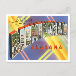 Birmingham, Alabama Vintage Big Letters Postcard