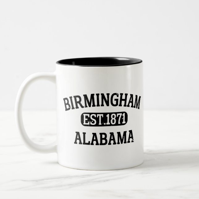 Birmingham Alabama Vintage Two-Tone Coffee Mug (Left)