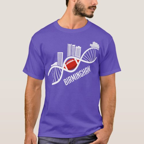 Birmingham American Football Skyline England  clas T_Shirt