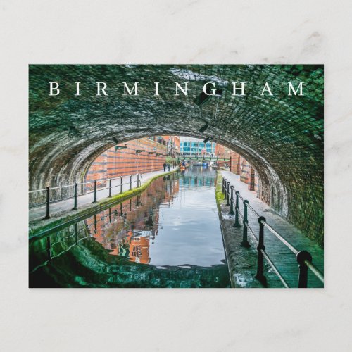 Birmingham canal view postcard