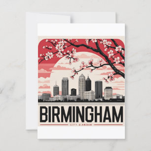 Birmingham City Alabama  Skyline  T-Shirt Postcard