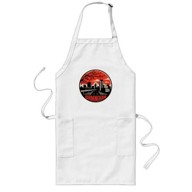 Birmingham City Alabama USA Long Apron (Front)