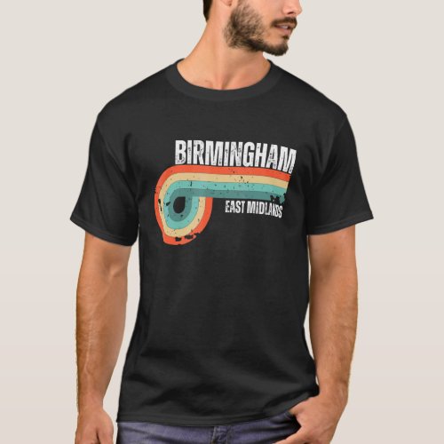 Birmingham East Midlands Retro City Vintage Souven T_Shirt