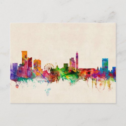 Birmingham England Skyline Cityscape Postcard