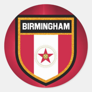 Birmingham Flag Classic Round Sticker