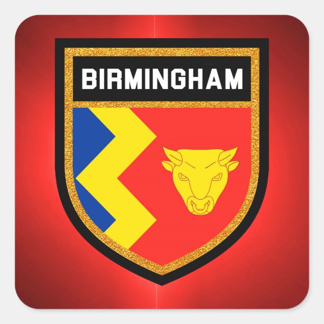 Birmingham Flag Square Sticker (Front)
