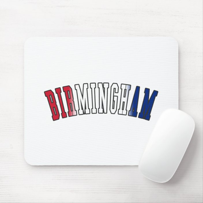 Birmingham in United Kingdom National Flag Colors Mouse Pad