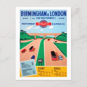 Birmingham to London - UK Postcard