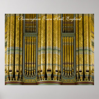 Birmingham Town Hall organ poster