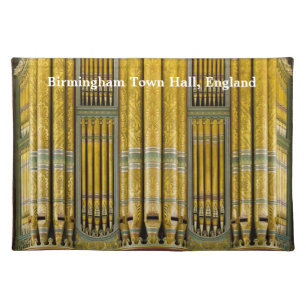 Birmingham Town Hall pipe organ Cloth Placemat