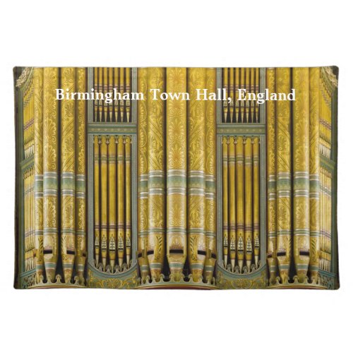 Birmingham Town Hall pipe organ Cloth Placemat