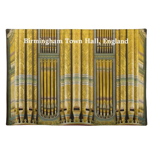 Birmingham Town Hall pipe organ Cloth Placemat (Front)