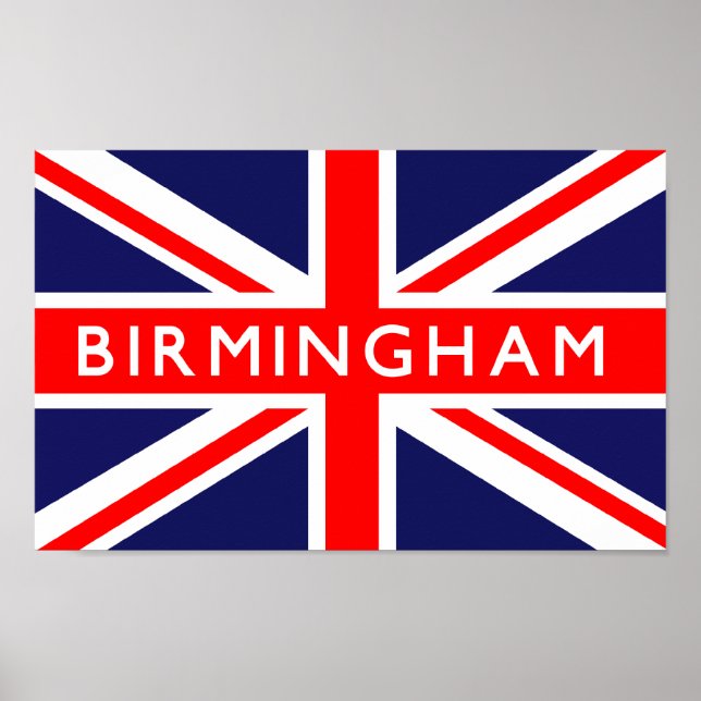 Birmingham UK Flag Poster (Front)