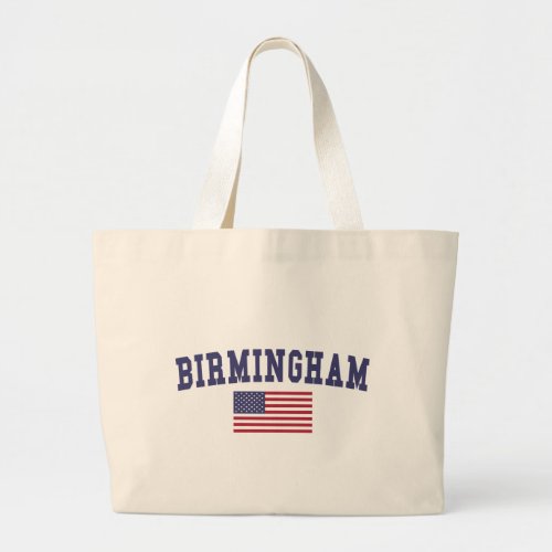 Birmingham US Flag Large Tote Bag