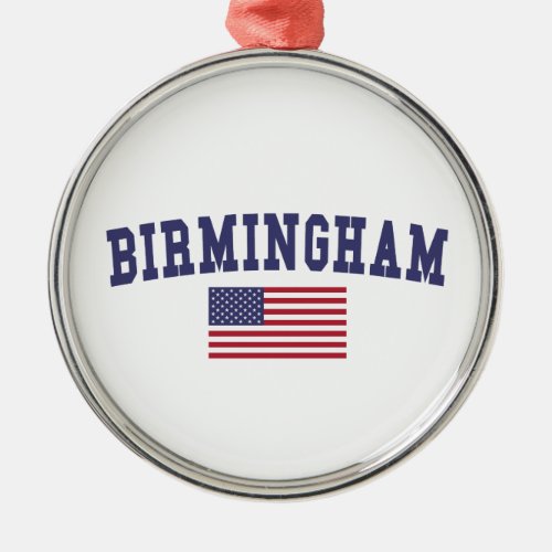 Birmingham US Flag Metal Ornament