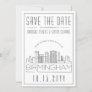 Birmingham Wedding Stylized Skyline Save the Date Invitation