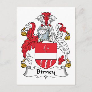 Birney Family Crest Postcard