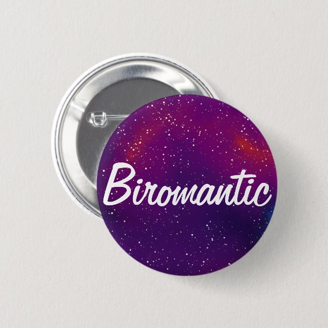 Biromantic Customizable Galaxy Identity Button (Front & Back)