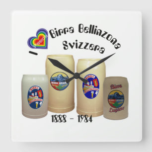 Birra Bellinzona Svizzera Square Wall Clock