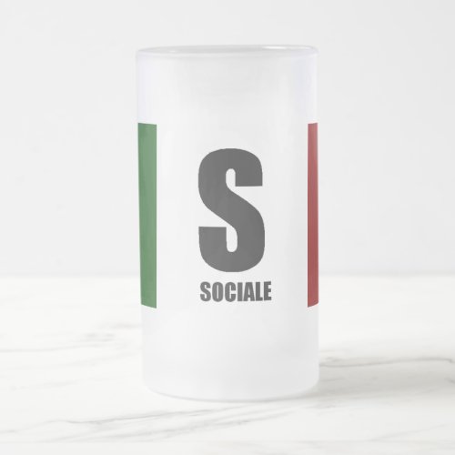 BIRRA SOCIALE FROSTED GLASS BEER MUG