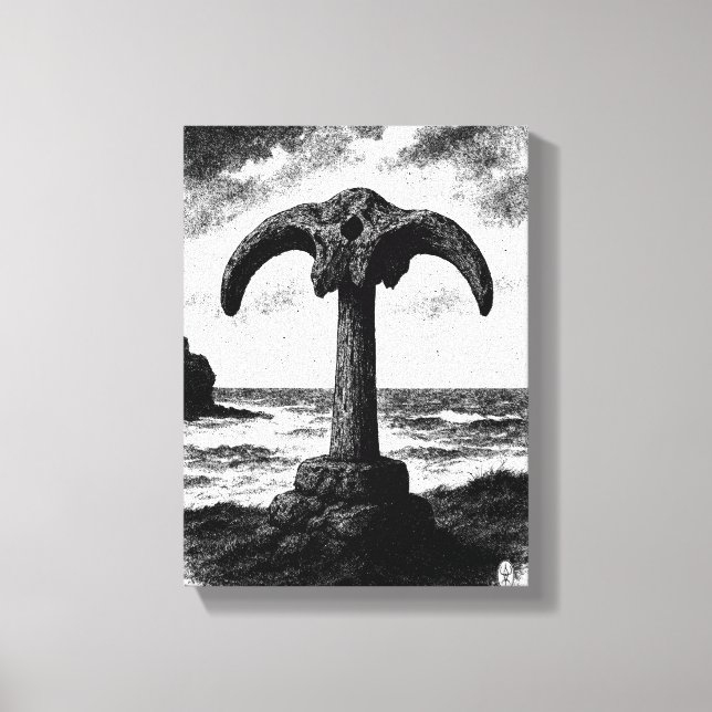 Birsay Whalebone – Orkney Ink Monument Canvas Print (Front)