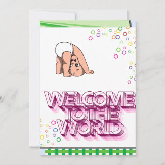 birt congratulation baby holiday card